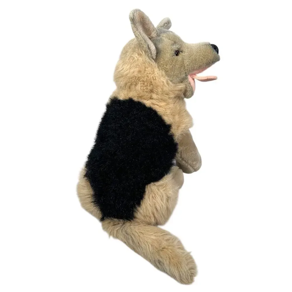 FAO Schwarz Large German Shepherd Plush Dog Stuffed Animal Mouth Open 18.5